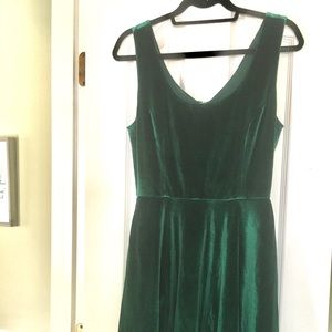 Fervor Velvet Green Dress
